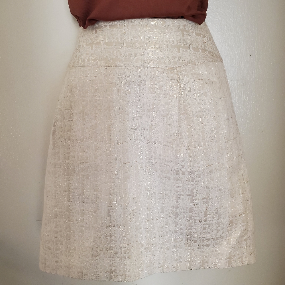 Merona A-line metallic gold skirt size4